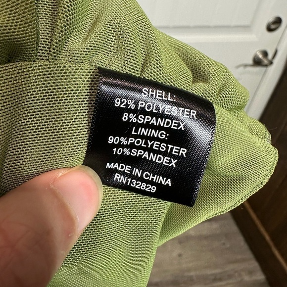 NBD Vea One Shoulder Crop Top Metallic Green SMALL Asymmetrical Cut Out - Picture 5 of 10